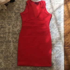 Boohoo red bodycon dress